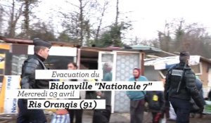 Evacuation du bidonville de la "Nationale 7"