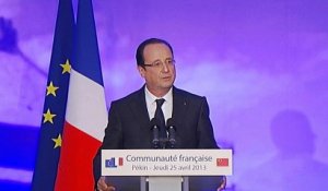 Allocution du président de la République devant la communauté française de Pékin