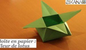 Origami : Boîte en forme de fleur de lotus - HD
