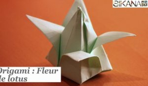 Origami : Fleur de lotus gonflable eb papier