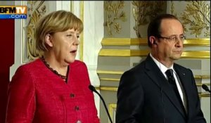 En public, François Hollande et Angela Merkel veulent de donner l'image de bons amis - 30/05
