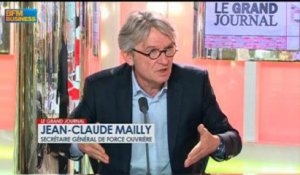 Jean-Claude Mailly, secrétaire général de Force Ouvrière dans Le Grand Journal - 3 juin 1/4