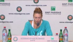 Roland-Garros, finale - Sharapova : "Williams est la favorite"