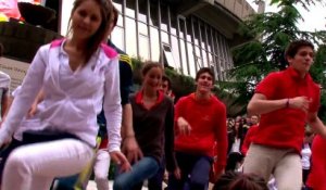 Flash mob at Roland Garros