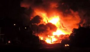 Accident de train au Quebec - Incendie et explosion terrible.