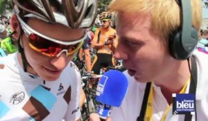 Tour de France 2013 - Romain Bardet en piste pour l'étape St Pourçain - Lyon