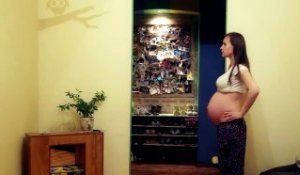 Une femme enceinte se prend en photo tout les jours sur les 9 mois de grossesse - Stop motion magnifique