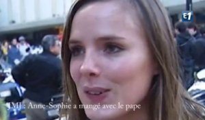 JMJ : Anne-Sophie a mangé avec le pape