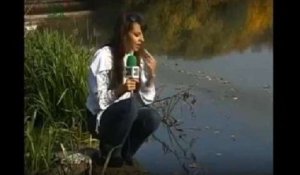 TV russe : une journaliste aurait goûté l'eau d'une rivière mazoutée