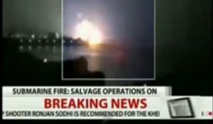 Explosion d'un sous-marin en Inde avec 18 personnes à bord