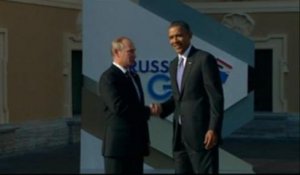 Poignée de main au sommet entre Obama et Poutine