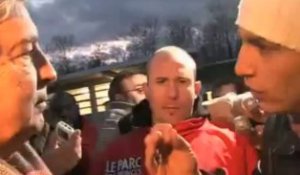 Les supporters du PSG face à Cayzac