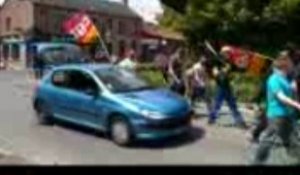 Feignies: les salariés de Sambre et Meuse manifestent dans la rue