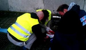 Reconstitution d'un accident de la route par la Croix Rouge de Belgique