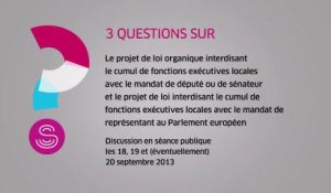 [Questions sur] Projet de loi et projet de loi organique sur le non-cumul des mandats