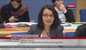 Audition,Audition de Cécile Duflot sur le PJL pour l'accès au logement et un urbanisme rénové