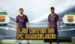 FIFA 14 : les notes du Barça !