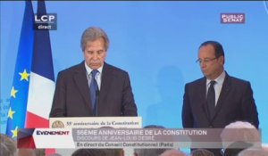 Evénement - Discours de François Hollande au Conseil Constitutionnel à l'occasion des 55 ans de la Constitution