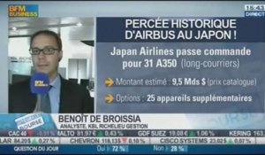 Airbus signe sa 1ère commande auprès de Japan Airlines : Benoît de Broissia et Matthieu Sévin, dans Intégrale Bourse - 07/10