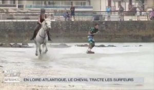 Horse Surfing - Harold Quinquis with Nathalie Simon et Laurent Boyer - La Baule - Midi en France