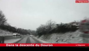 Morlaix-Lannion. Matinée de neige sur les routes