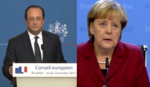 Espionnage : Hollande et Merkel font front commun