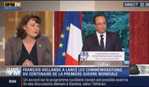 Le Soir BFM: le discours de Hollande au lancement du centenaire de la Grande Guerre de 14-18 - 07/11 1/3