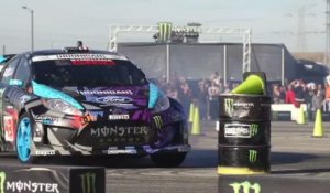 Ken Block brûle de la gomme à Madrid