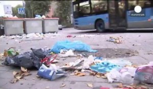 Madrid jonché de détritus, résultat d'une grève illimitée des agents de nettoyage