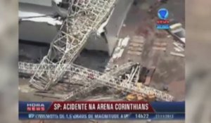 Accident pendant la construction d'un stade pour la coupe du monde au Brésil. 3 morts