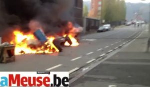 Manifestation des pompiers de Liège