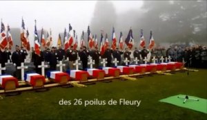 L'inhumation des 26 poilus de Fleury à la nécropole de Douaumont