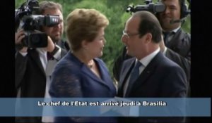 Hollande en visite d'Etat au Brésil