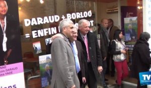 L'ancien Ministre de la Défense, Hervé Morin, aujourd'hui Président du Nouveau Centre, est venu apporter son soutien à Jean-François Daraud jeudi à Carcassonne.