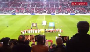 Rennes - PSG. L'entrée des joueurs sur le terrain