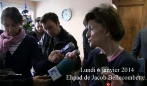 La ministre Michèle Delaunay soutient le personnel de l'Ehpad de Jacob Bellecombette (Savoie)