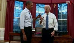 Obama et Biden font leur jogging dans la Maison-Blanche