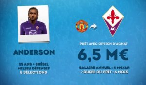 Officiel : Anderson rejoint la Fiorentina en prêt !