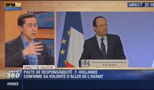 Direct de Gauche: Pacte de responsabilité: François Hollande confirme sa volonté d’aller de l’avant, lors de ses voeux aux forces vives - 21/01