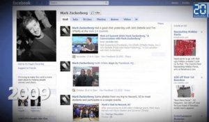 Facebook: Dix ans de changements en une minute