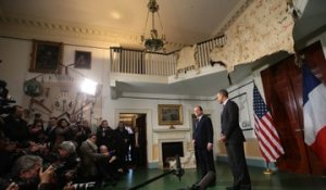 Déclarations de François Hollande et Barack Obama à la résidence de Thomas Jefferson