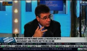 Nexans a fait état d'un résultat net négatif en 2013: Frédéric Vincent, dans Intégrale Bourse – 11/02