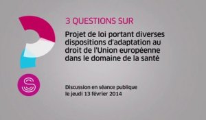 [Questions sur] Le projet de loi relatif à la santé et à l'Union européenne