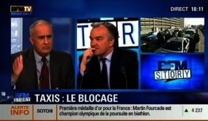 BFM Story: Nouvelle manifestation des chauffeurs de taxi contre la concurrence déloyale des Voitures de Tourisme avec Chauffeur - 10/02