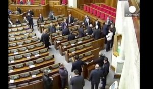 Vive tension aussi au parlement ukrainien