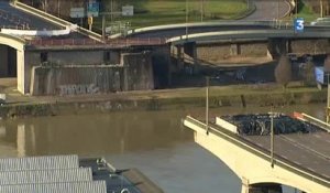 Rouen : le pont Mathilde a enlevé son tablier