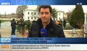 BFMTV Replay: Poutine déclare que l'armée russe n'intervient pas en Crimée - 04/03