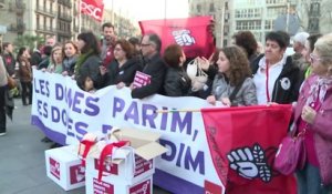 Les socialistes présents à la manifestation pour les droits des femmes à Barcelone