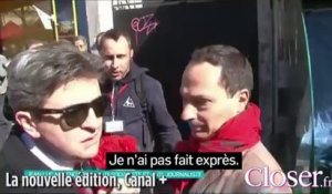 Jean-Luc Mélenchon traite un cameraman de "crétin" et "d'abruti"