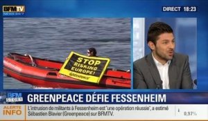 BFM Story: Intrusion de militants de Greenpeace dans la centrale nucléaire Fessenheim: "On a souhaité interpeller le chef de l’État", Sébastien Blavier - 18/03